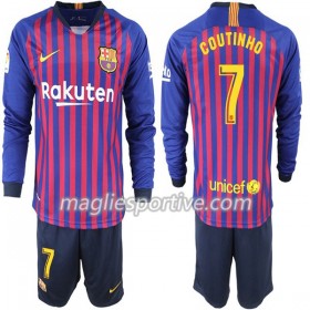 Completo Calcio Barcellona Coutinho 7 Bambino Divisa Prima 2018/2019 ML